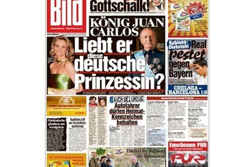 El 'Bild Zeitung' dedica su portada a la amiga del Rey