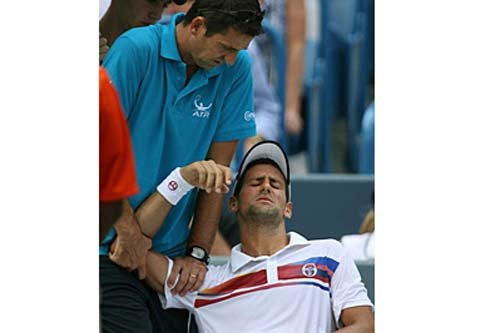 Novak Djokovic dijo basta y se retiró del partido