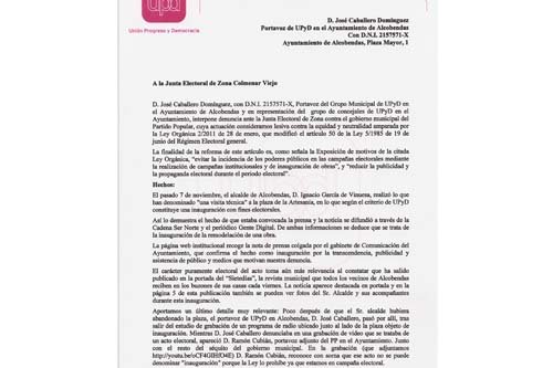 UpyD denuncia al PP de Alcobendas ante la Junta Electoral