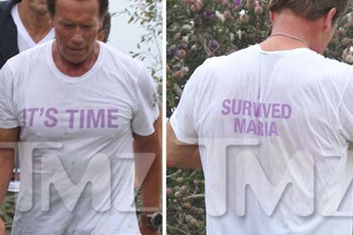 Arnold Schwarzenegger provoca a su ex mujer con una camiseta