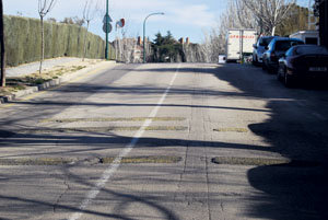 Arreglo de los principales baches en el distrito