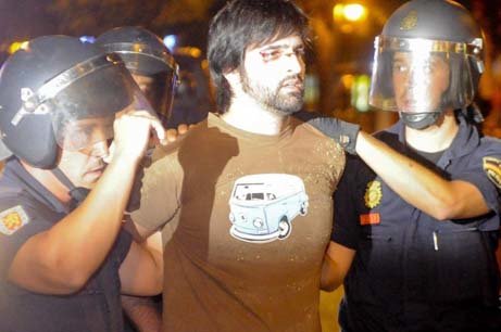 Las protestas 'indignadas' acaban con heridos y detenidos