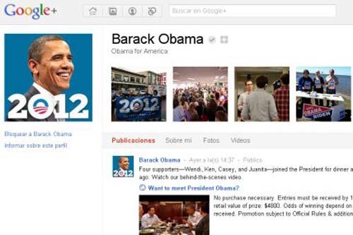 Obama amplía su presencia en redes sociales, ahora en Google
