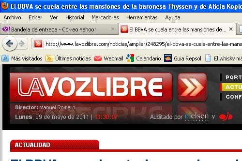 Los edificios del BBVA, en la web de "La Voz Libre"