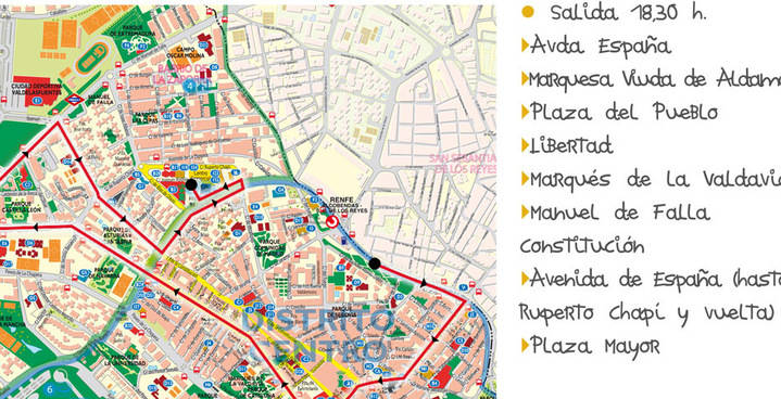 Ilustración del recorrido que va a realizar la Cabalgata