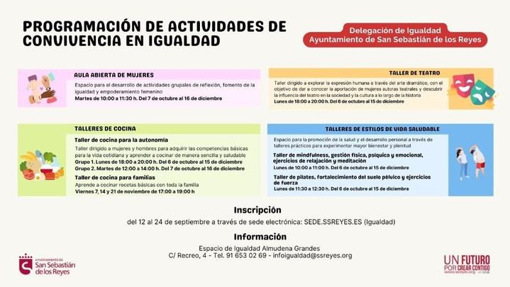 Actividades para fomentar la igualdad en nuestra ciudad