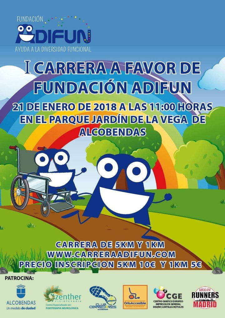 Carrera Solidaria en el Jardin de La Vega a favor de ADUFIN