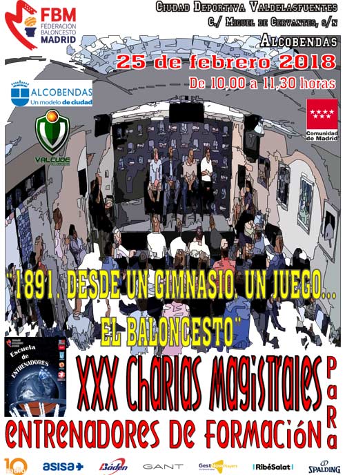 XXX edición de las Charlas Magistrales para entrenadores de baloncesto en formación en Alcobendas