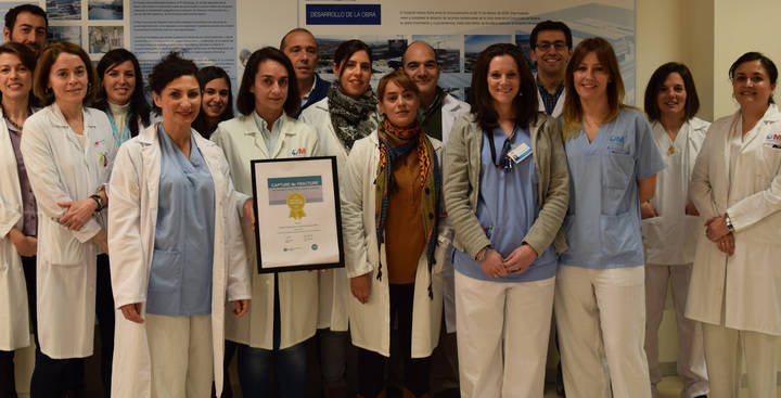 En la imagen el equipo de la unidad de Ortogeriatría del Hospital Infanta Sofía que ha recibido la medalla de oro por sus estándares de calidad