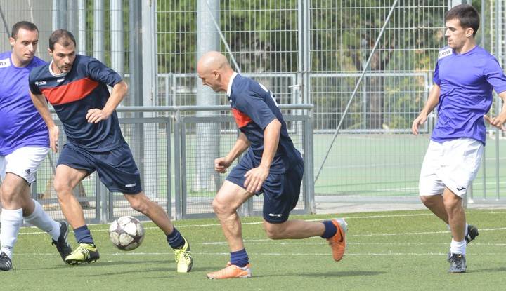 Imagen de un partido celebrado en el torneo solidario de fútbol 7