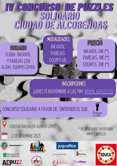 IV Concurso de puzzles solidario ciudad de Alcobendas