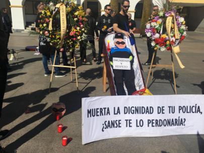 La Policía Local protesta contra la política del Alcalde, Narciso Romero