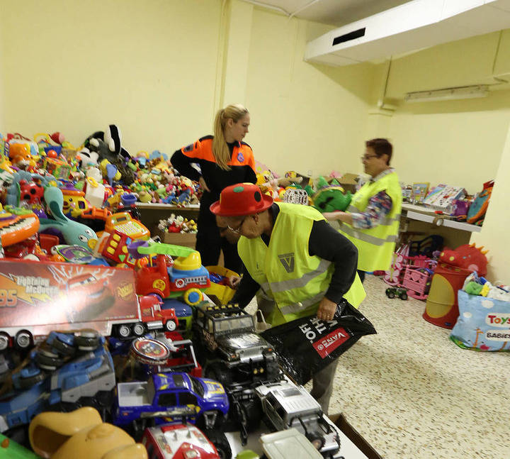 Imagen de la recogida de juguetes que se realizó el año 2014