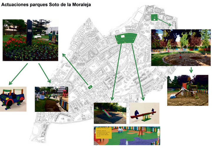 Reformas en el mobiliario y suelo de los Parques infantiles