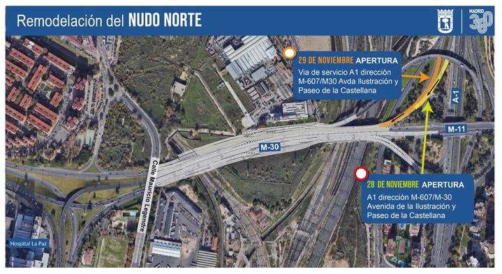 Mañana se restituye en su totalidad el acceso al Nudo Norte desde la A-1