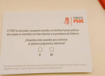 Los militantes socialistas de Alcobendas votan mayoritariamente si en la consulta