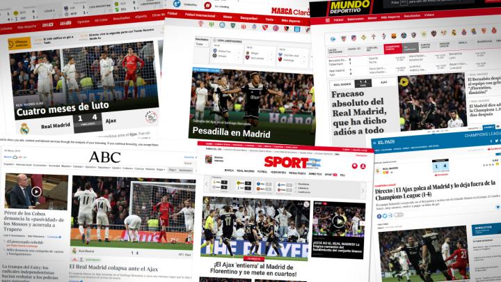 El partido Real Madrid - Ajax visto por la Prensa mundial