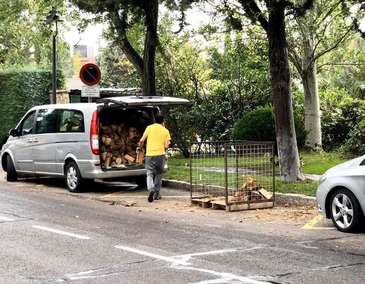 Reparto de leña a los vecinos de El Soto