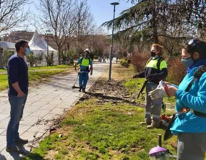 Alcobendas recicla los restos de ramas y árboles caídos o podados tras el paso de Filomena