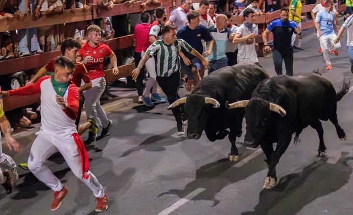 Nueve heridos por contusiones en el encierro nocturno de Sanse