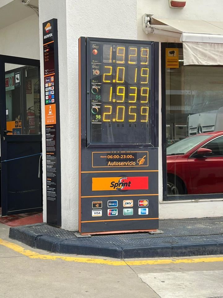 Récord histórico del precio de la gasolina en España