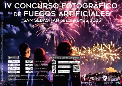 Se abre la convocatoria para el IV Concurso Fotográfico de Fuegos Artificiales en San Sebastián de los Reyes 2025