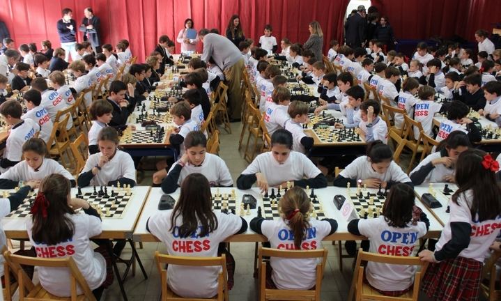 Imagen d una de las ediciones anteriores del Open Chess celebrado en las instalaciones del colegio Aldovea de La Moraleja