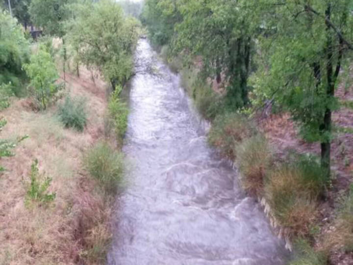 El arroyo de La vega, inundado
