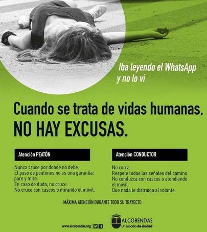 Campaña de prevención de atropellos en pasos de peatones