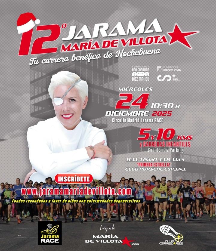 Inscripciones abiertas para la XII JARAMA MARÍA DE VILLOTA: Corre por una buena causa