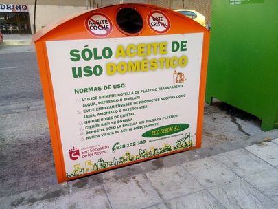 Los contenedores de aceite usado de San Sebastián de los Reyes recogen 5.500 litros 