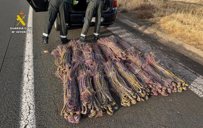 La Guardia Civil interviene más de 15 toneladas de cobre en dos chatarrerías