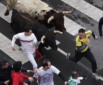 Nueve heridos en el segundo y último Encierro Blanco