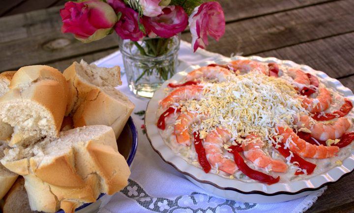 Receta ensaladilla rusa con langostinos