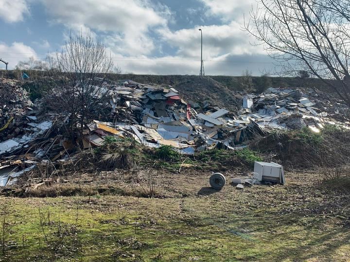 Recogida de basura en la zona de la Hípica de la Moraleja & Pony Club