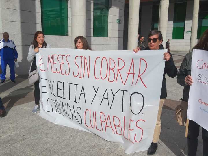 Los 63 trabajadores de Exceltia piden al Ayuntamiento de Alcobendas soluciones para poder cobrar
