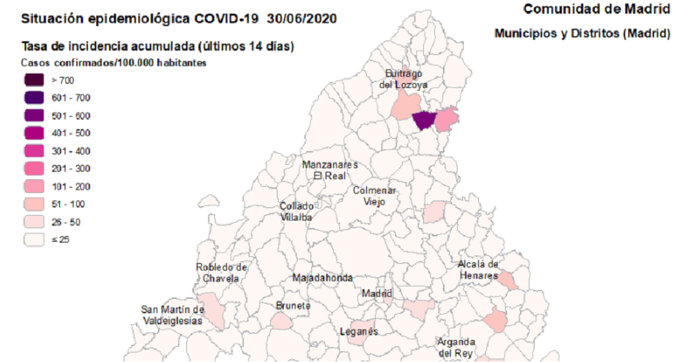 Alcobendas registra cuatro casos nuevos de Covid19 en las últimas 24 horas