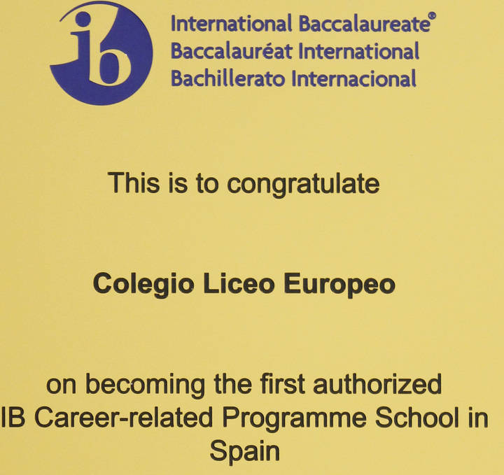 El Liceo Europeo, autorizado para impartir el Programa de Orientación Profesional del IB