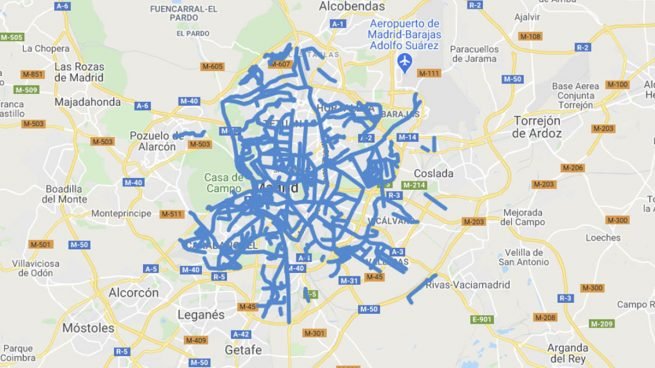 Mapa interactivo que ofrece información sobre las calles limpias de nieve