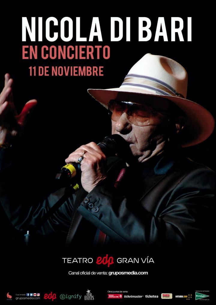 Concierto de Nicola Di Bari en el Teatro EDP Gran Vía de Madrid