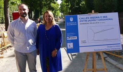 Las obras en las calles Hiedra e Iris en El Soto de La Moraleja, progresan de manera satisfactoria