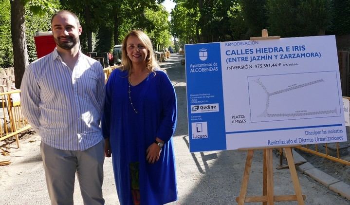 Las obras en las calles Hiedra e Iris en El Soto de La Moraleja, progresan de manera satisfactoria