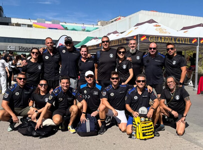 Policías de Alcobendas pedalean por la vida para impulsar la donación de médula ósea
