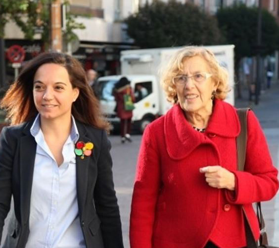 Imagen de Manuela Carmena con la Alcaldesa de Getafe, Sara Hernández