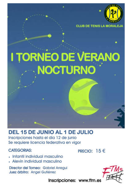 I Torneo de Verano Nocturno de tenis